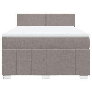 Κρεβάτι Boxspring με Στρώμα Taupe 140x200 εκ. Υφασμάτινο