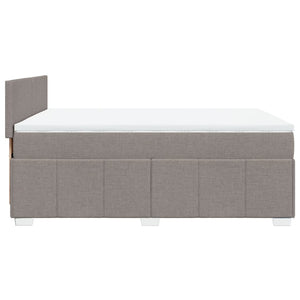Κρεβάτι Boxspring με Στρώμα Taupe 140x200 εκ. Υφασμάτινο