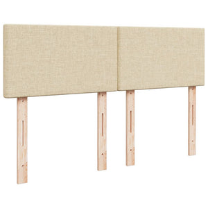 Κρεβάτι Boxspring με Στρώμα Κρεμ 140x200 εκ. Υφασμάτινο - Pakobazaar