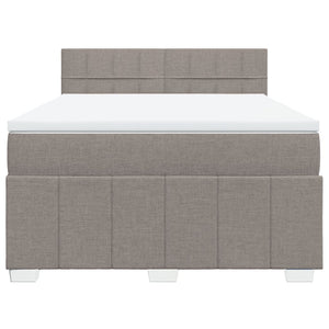 Κρεβάτι Boxspring με Στρώμα Taupe 140x200 εκ. Υφασμάτινο - Pakobazaar