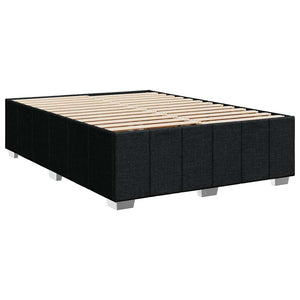 Κρεβάτι Boxspring με Στρώμα Μαύρο 140x200 εκ. Υφασμάτινο - Pakobazaar