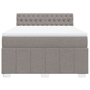 Κρεβάτι Boxspring με Στρώμα Taupe 140x200 εκ. Υφασμάτινο
