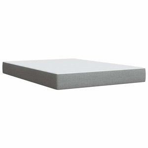 Κρεβάτι Boxspring με Στρώμα Ανοιχτό Γκρι 140x200 εκ. Υφασμάτινο