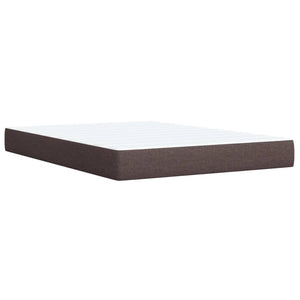 Κρεβάτι Boxspring με Στρώμα Σκούρο Καφέ 160x200 εκ Υφασμάτινο