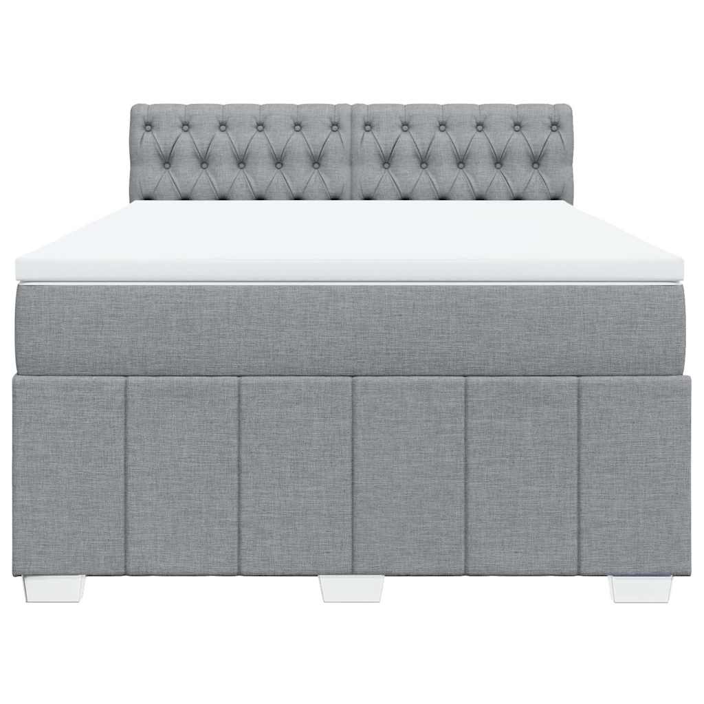 Κρεβάτι Boxspring με Στρώμα Αν. Πράσινο 160x200εκ Υφασμάτινο - Pakobazaar