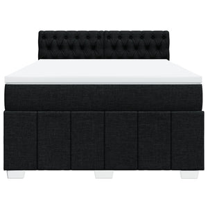 Κρεβάτι Boxspring με Στρώμα Μαύρο 160x200 εκ. Υφασμάτινο - Pakobazaar