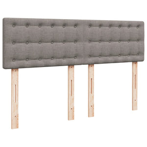 Κρεβάτι Boxspring με Στρώμα Taupe 160x200 εκ. Υφασμάτινο - Pakobazaar