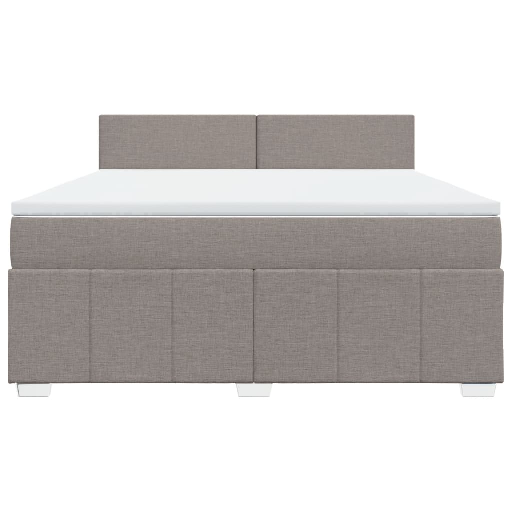 Κρεβάτι Boxspring με Στρώμα Taupe 180x200 εκ. Υφασμάτινο - Pakobazaar