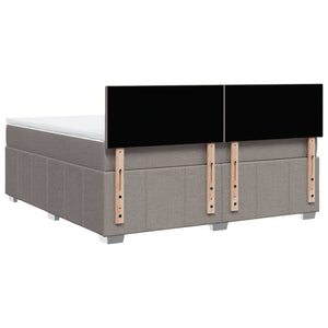 Κρεβάτι Boxspring με Στρώμα Taupe 180x200 εκ. Υφασμάτινο - Pakobazaar