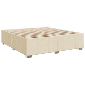 Κρεβάτι Boxspring με Στρώμα Κρεμ 180x200 εκ. Υφασμάτινο - Pakobazaar