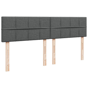 Κρεβάτι Boxspring με Στρώμα Σκούρο Γκρι 180x200 εκ Υφασμάτιν