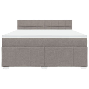 Κρεβάτι Boxspring με Στρώμα Taupe 180x200 εκ. Υφασμάτινο - Pakobazaar