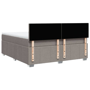 Κρεβάτι Boxspring με Στρώμα Taupe 180x200 εκ. Υφασμάτινο - Pakobazaar