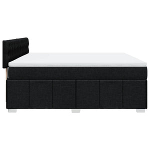 Κρεβάτι Boxspring με Στρώμα Μαύρο 180x200 εκ. Υφασμάτινο - Pakobazaar