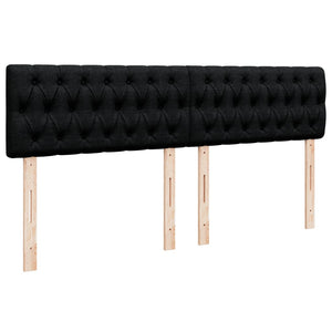 Κρεβάτι Boxspring με Στρώμα Μαύρο 180x200 εκ. Υφασμάτινο - Pakobazaar