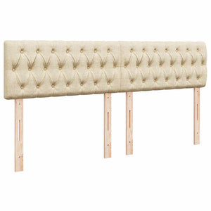 Κρεβάτι Boxspring με Στρώμα Κρεμ 180x200 εκ. Υφασμάτινο - Pakobazaar