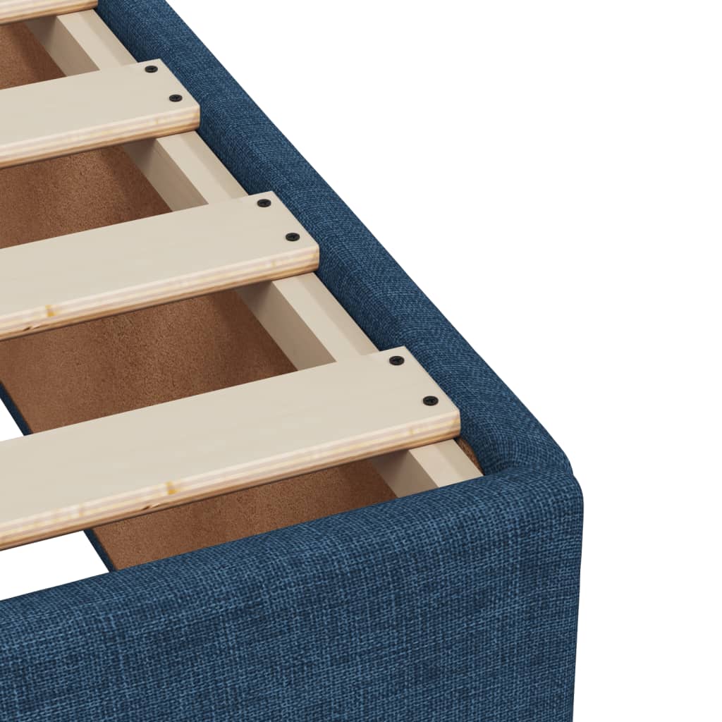 Κρεβάτι Boxspring με Στρώμα Μπλε 180x200 εκ. Υφασμάτινο - Pakobazaar