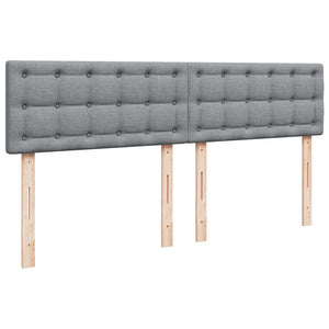 Κρεβάτι Boxspring με Στρώμα Ανοιχτό Γκρι 180x200 εκ. Υφασμάτινο