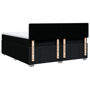 Κρεβάτι Boxspring με Στρώμα Μαύρο 180x200 εκ. Υφασμάτινο - Pakobazaar