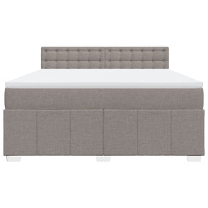 Κρεβάτι Boxspring με Στρώμα Taupe 180x200 εκ. Υφασμάτινο - Pakobazaar