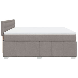 Κρεβάτι Boxspring με Στρώμα Taupe 180x200 εκ. Υφασμάτινο - Pakobazaar