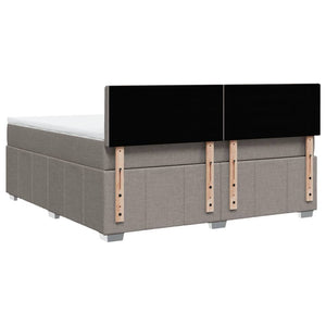 Κρεβάτι Boxspring με Στρώμα Taupe 180x200 εκ. Υφασμάτινο - Pakobazaar