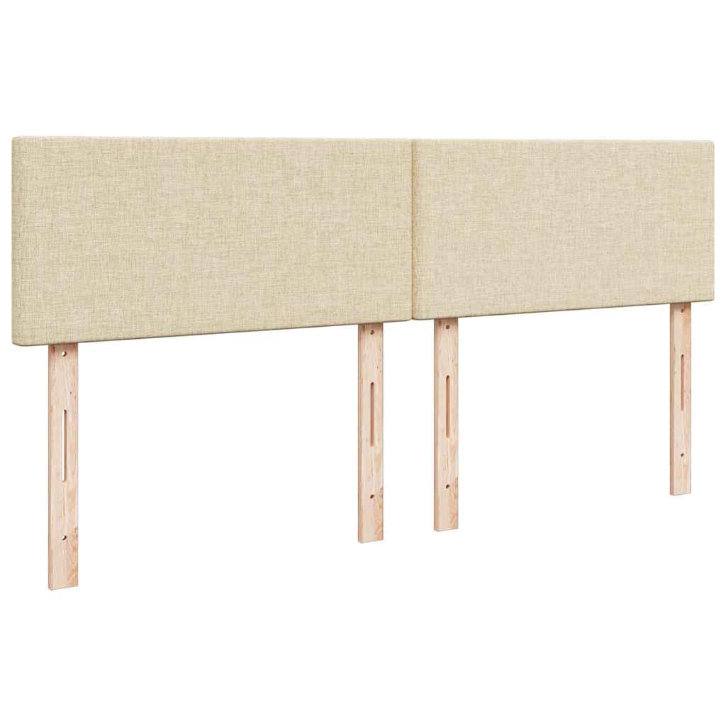 Κρεβάτι Boxspring με Στρώμα Κρεμ 200x200 εκ. Υφασμάτινο