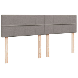 Κρεβάτι Boxspring με Στρώμα Taupe 200x200 εκ. Υφασμάτινο - Pakobazaar