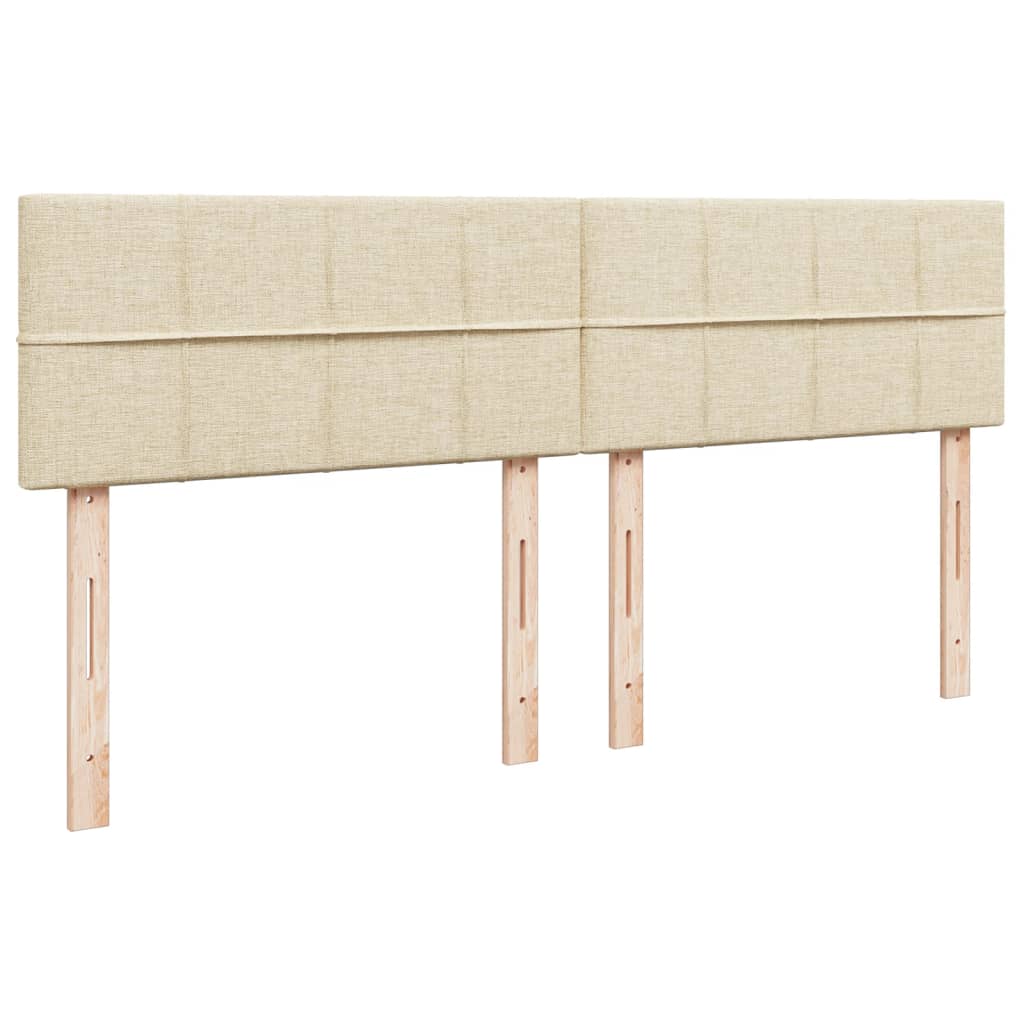Κρεβάτι Boxspring με Στρώμα Κρεμ 200x200 εκ. Υφασμάτινο