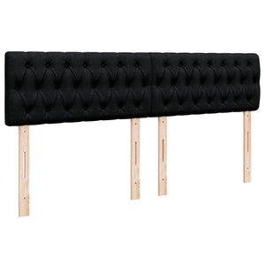 Κρεβάτι Boxspring με Στρώμα Μαύρο 200x200 εκ. Υφασμάτινο - Pakobazaar