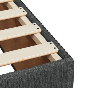 Κρεβάτι Boxspring με Στρώμα Σκούρο Γκρι 80x200 εκ. Υφασμάτινο - Pakobazaar