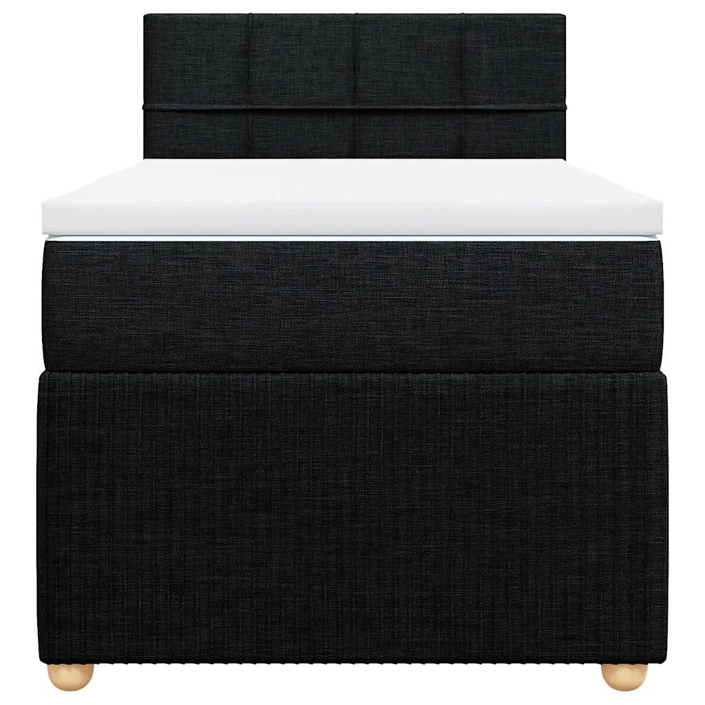 Κρεβάτι Boxspring με Στρώμα Μαύρο 80 x 200 εκ. Υφασμάτινο - Pakobazaar