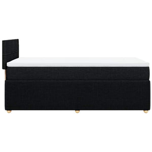 Κρεβάτι Boxspring με Στρώμα Μαύρο 80 x 200 εκ. Υφασμάτινο - Pakobazaar