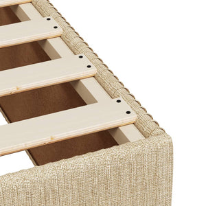 Κρεβάτι Boxspring με Στρώμα Κρεμ 80 x 200 εκ. Υφασμάτινο