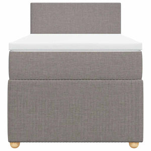 Κρεβάτι Boxspring με Στρώμα Taupe 90x190 εκ.Υφασμάτινο