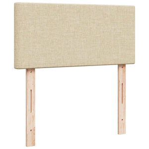 Κρεβάτι Boxspring με Στρώμα Κρεμ 90x190 εκ.Υφασμάτινο