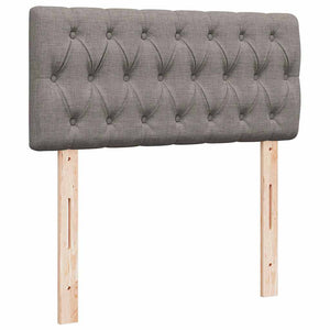 Κρεβάτι Boxspring με Στρώμα Taupe 90x190 εκ.Υφασμάτινο - Pakobazaar