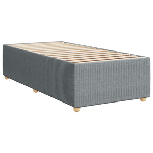 Κρεβάτι Boxspring με Στρώμα Ανοιχτό Γκρι 90x200 εκ. Υφασμάτινο