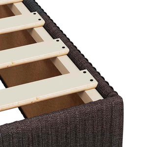 Κρεβάτι Boxspring με Στρώμα Σκούρο Καφέ 90x200 εκ. Υφασμάτινο
