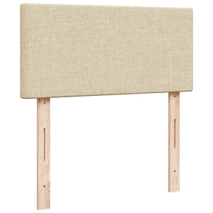 Κρεβάτι Boxspring με Στρώμα Κρεμ 100 x 200 εκ. Υφασμάτινο