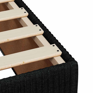 Κρεβάτι Boxspring με Στρώμα Μαύρο 100 x 200 εκ. Υφασμάτινο - Pakobazaar