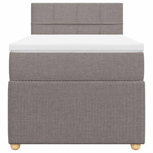 Κρεβάτι Boxspring με Στρώμα Taupe 100 x 200 εκ. Υφασμάτινο