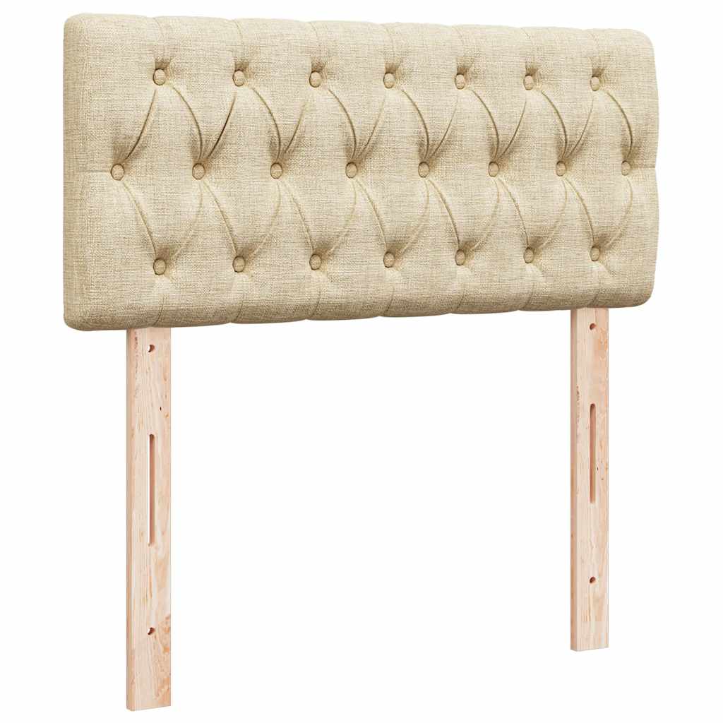Κρεβάτι Boxspring με Στρώμα Κρεμ 100 x 200 εκ. Υφασμάτινο