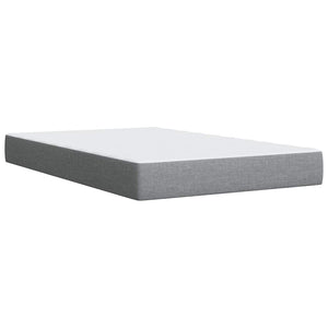 Κρεβάτι Boxspring με Στρώμα Ανοιχτό Γκρι 120x190 εκ. Υφασμάτινο