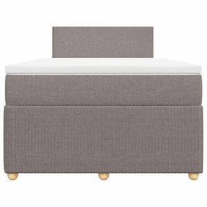 Κρεβάτι Boxspring με Στρώμα Taupe 120x190 εκ. Υφασμάτινο