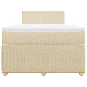 Κρεβάτι Boxspring με Στρώμα Κρεμ 120x190 εκ. Υφασμάτινο