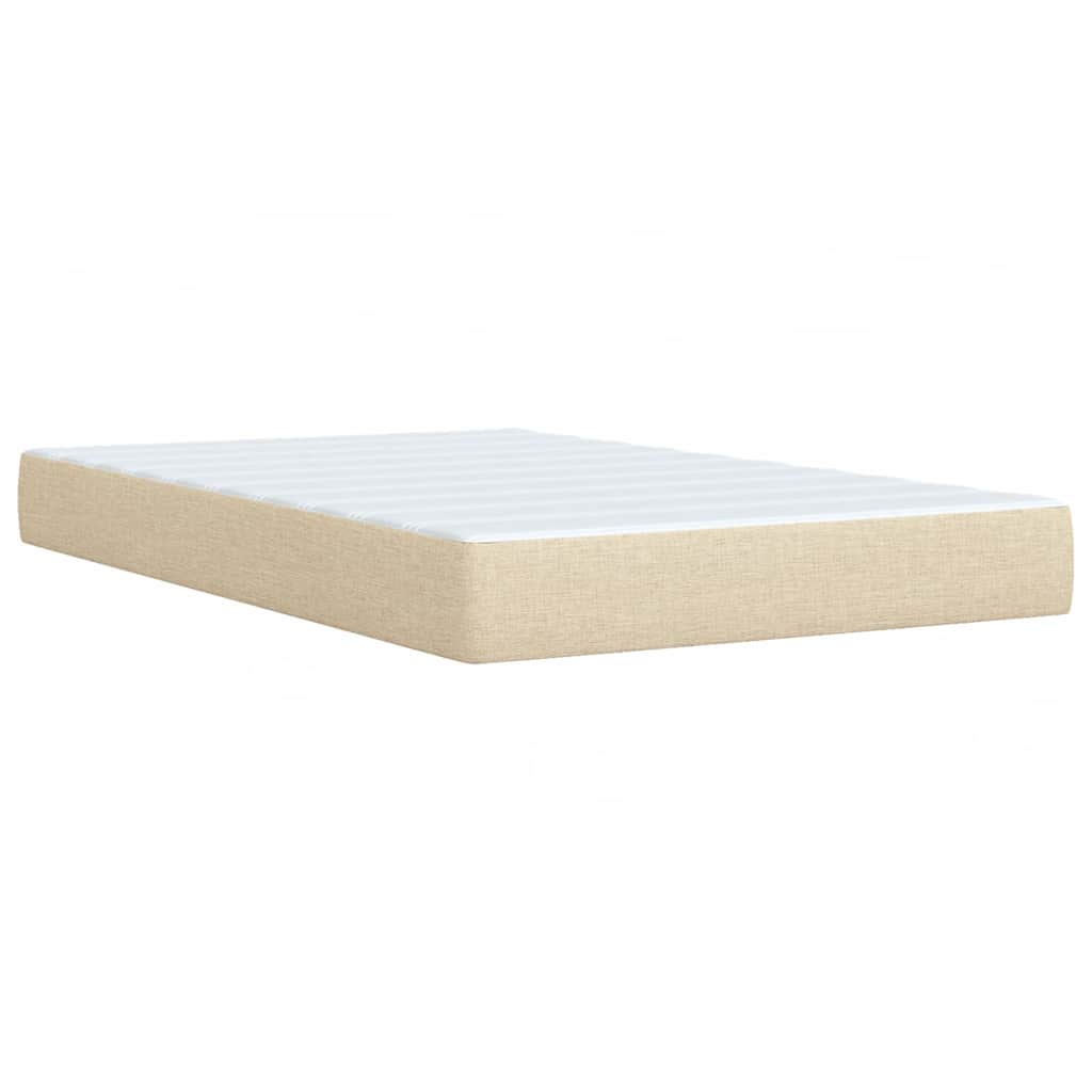Κρεβάτι Boxspring με Στρώμα Κρεμ 120x190 εκ. Υφασμάτινο