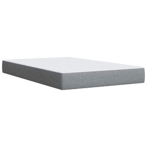 Κρεβάτι Boxspring με Στρώμα Ανοιχτό Γκρι 120x190 εκ. Υφασμάτινο