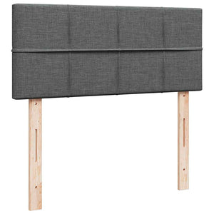 Κρεβάτι Boxspring με Στρώμα Σκούρο Γκρι 120x190 εκ Υφασμάτινο - Pakobazaar