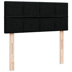 Κρεβάτι Boxspring με Στρώμα Μαύρο 120x190 εκ. Υφασμάτινο - Pakobazaar